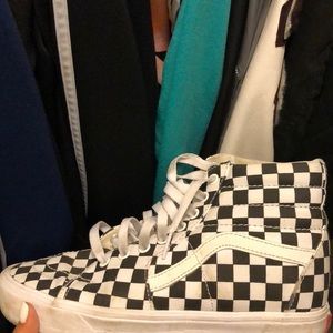 Vans checked high tops